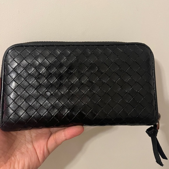 Bottega Veneta Intrecciato Woven Leather Wallet Continental Long Zip Case Napa - Picture 3 of 16